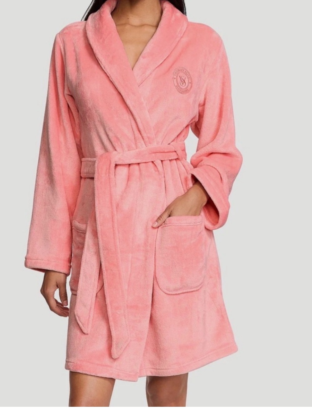 Victoria's Secret short plush robe with pockets.